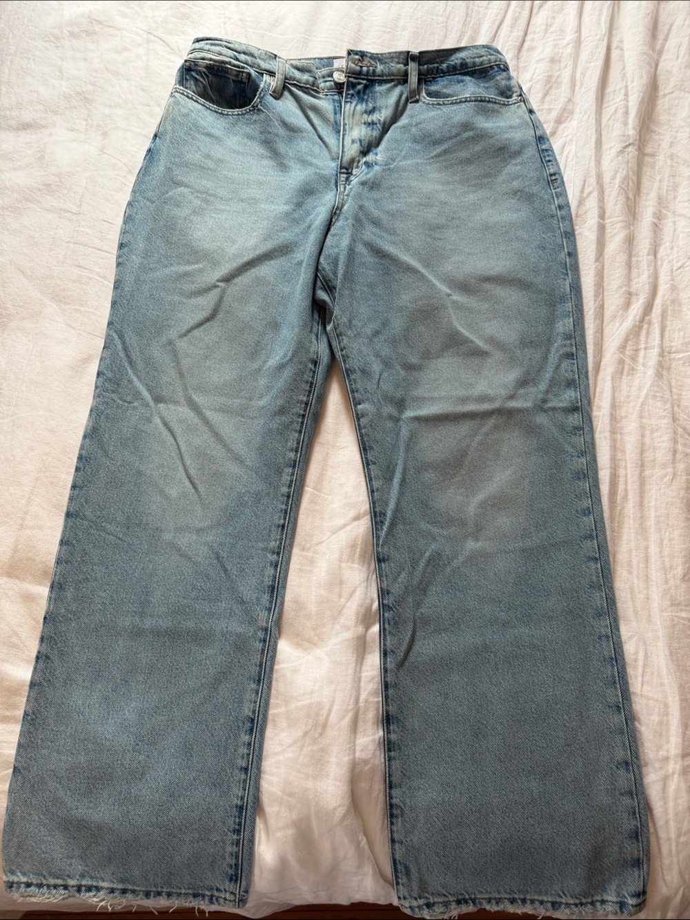 Frame Denim Le Jane Ankle Crop Wide-Leg Jean in Weston Grind, size 31 EUC